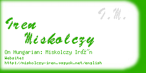 iren miskolczy business card